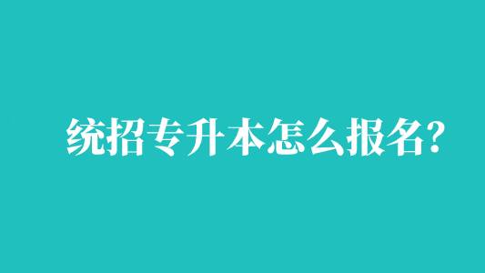 統(tǒng)招專升本怎么報名？