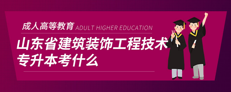 山東省建筑裝飾工程技術專升本考什么