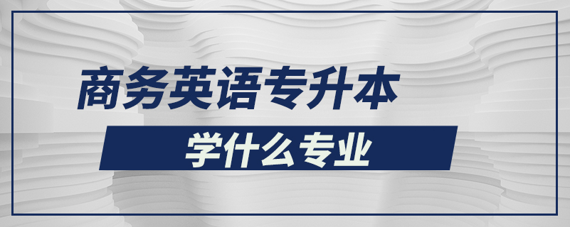 商務英語專升本學什么專業(yè)