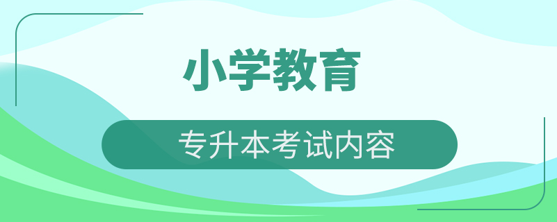 小學教育專業(yè)專升本考試內容