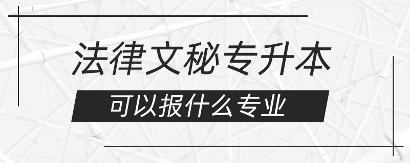 法律文秘專升本可以報什么專業(yè)