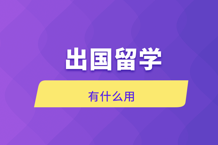 出國(guó)留學(xué)有什么用