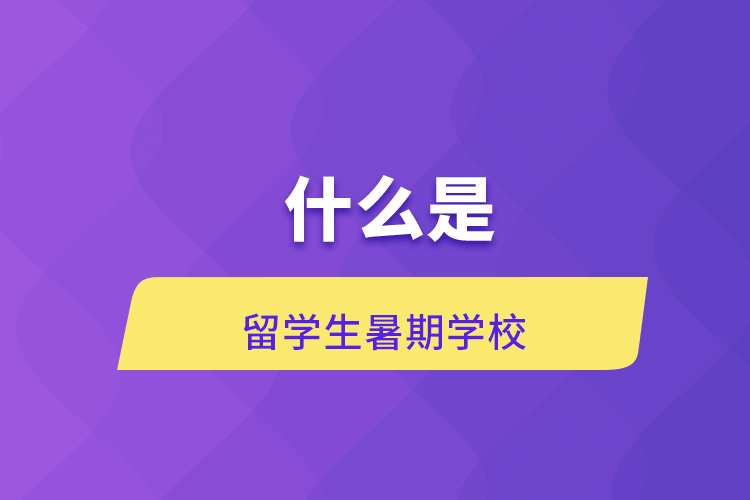 什么是留學生暑期學校