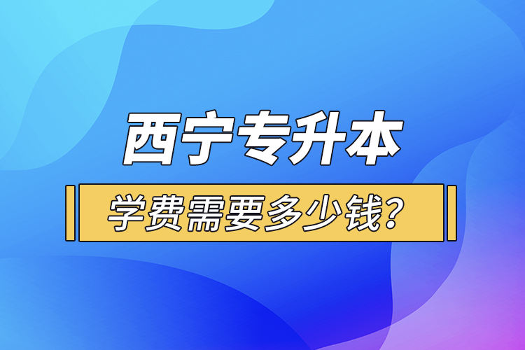 西寧專升本學(xué)費(fèi)需要多少錢(qián)？