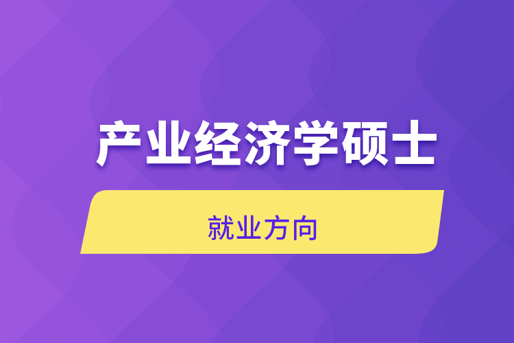 產業(yè)經濟學碩士就業(yè)方向