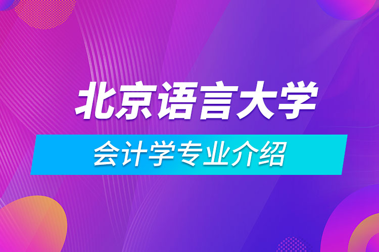 北京語言大學(xué)會計學(xué)專業(yè)介紹