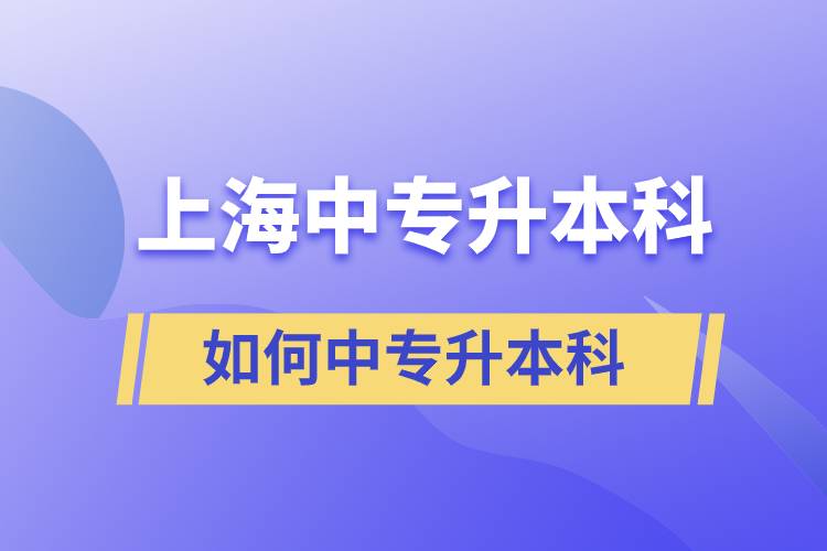 上海如何中專升本科