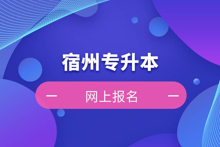 在宿州專升本怎么網(wǎng)上報(bào)名？