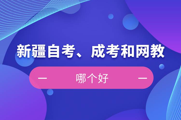 新疆自考、成考和網(wǎng)教哪個好