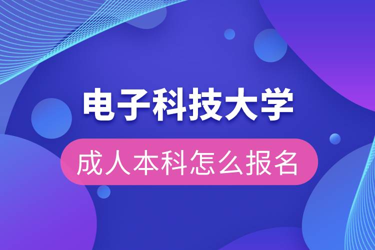 電子科技大學(xué)成人本科怎么報名