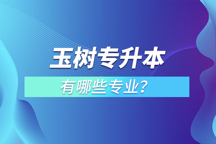 玉樹專升本有哪些專業(yè)可以選擇？