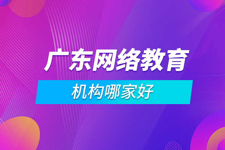 廣東網(wǎng)絡教育機構(gòu)哪家好