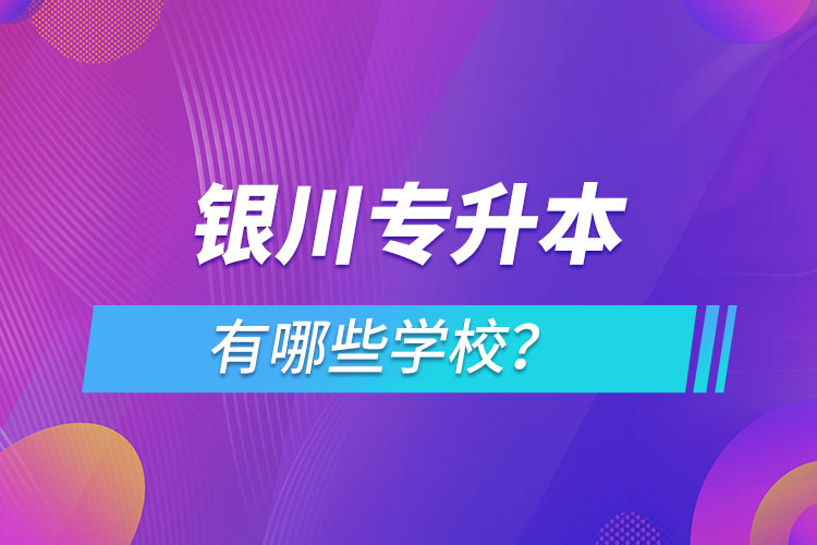 銀川專升本有哪些學(xué)校？