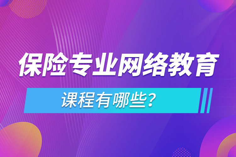 保險(xiǎn)專業(yè)網(wǎng)絡(luò)教育課程有哪些？