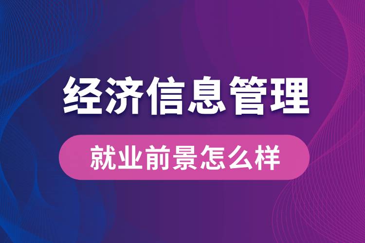 經(jīng)濟(jì)信息管理專業(yè)畢業(yè)后就業(yè)前景怎么樣？