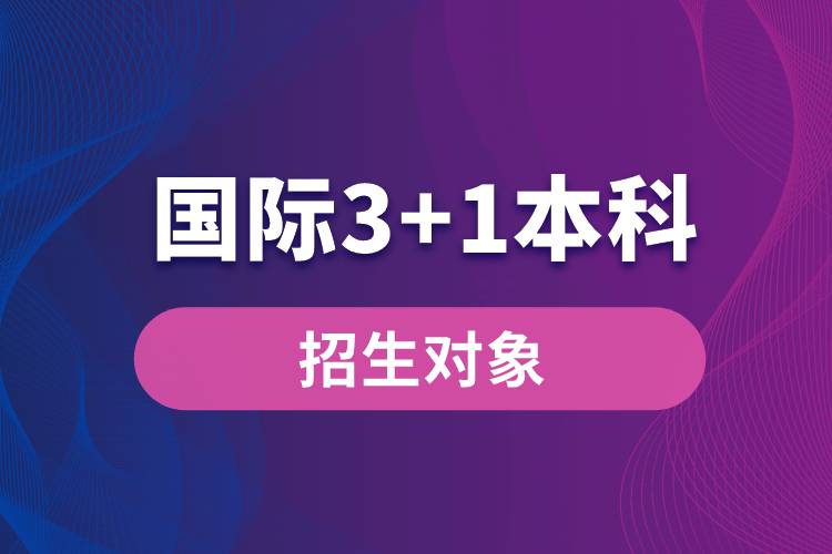 國際3+1本科招生對象是哪些