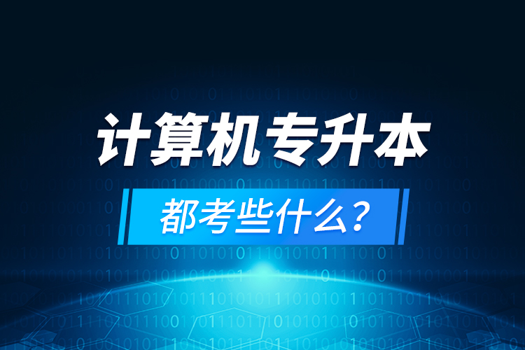 計算機專升本都考些什么？