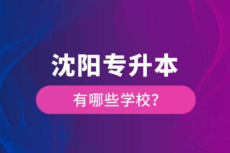 沈陽專升本有哪些學校？