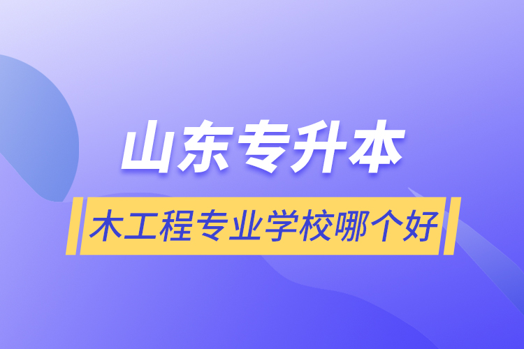 山東專升本土木工程專業(yè)學校哪個好