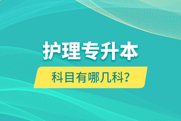 護理專升本科目有哪幾科？