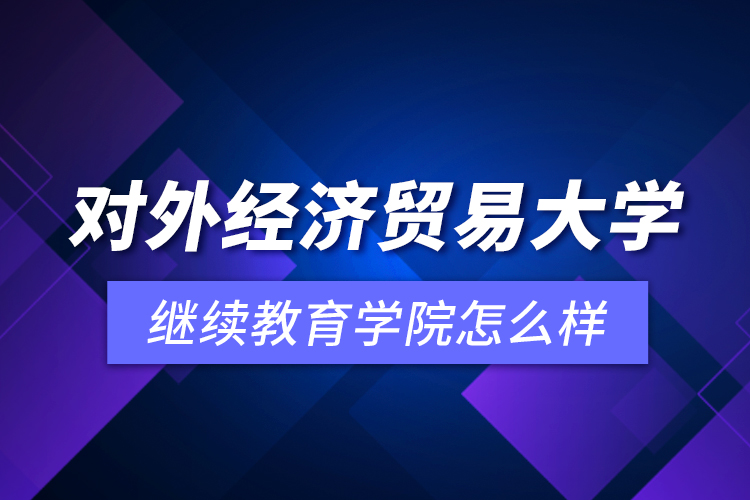 對外經(jīng)濟貿(mào)易大學(xué)繼續(xù)教育學(xué)院怎么樣