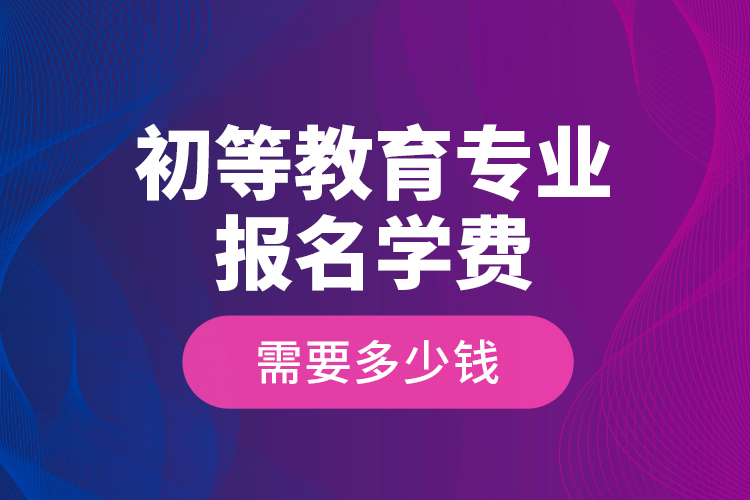 初等教育專業(yè)報名學費需要多少錢