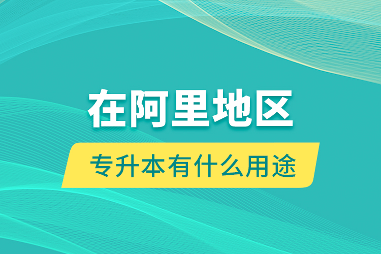 在阿里地區(qū)專升本有什么用途？