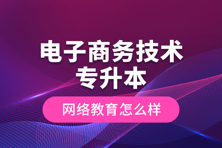 電子商務(wù)技術(shù)專升本網(wǎng)絡(luò)教育怎么樣？