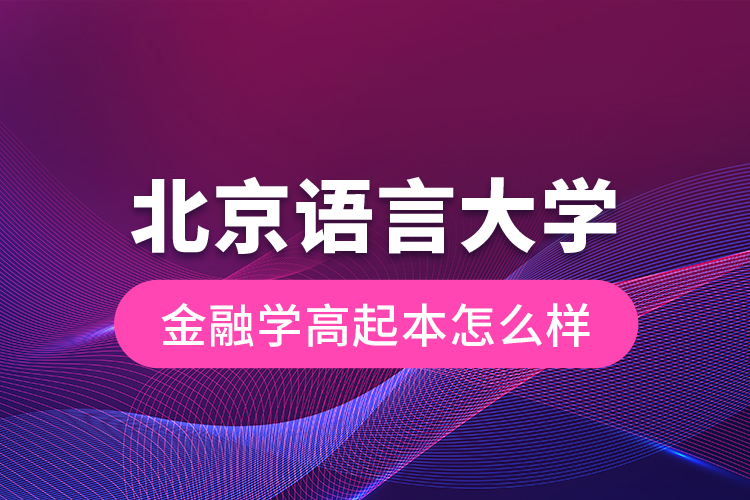 北京語言大學(xué)金融學(xué)高起本怎么樣？