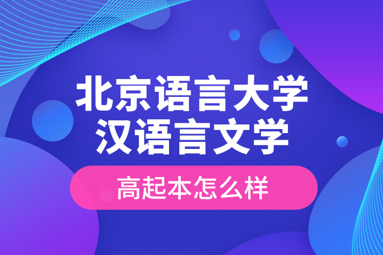 北京語言大學(xué)漢語言文學(xué)高起本怎么樣？