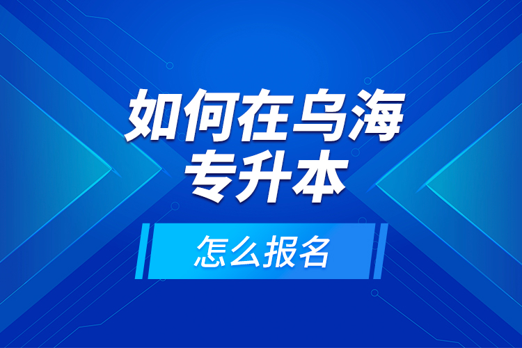 如何在烏海專升本，怎么報名？