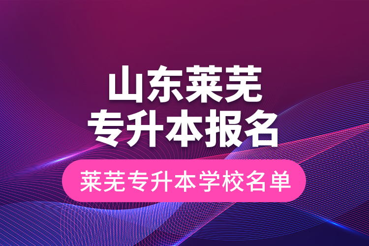 山東萊蕪專升本報名,萊蕪專升本學(xué)校名單